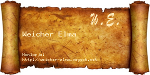 Weicher Elma névjegykártya